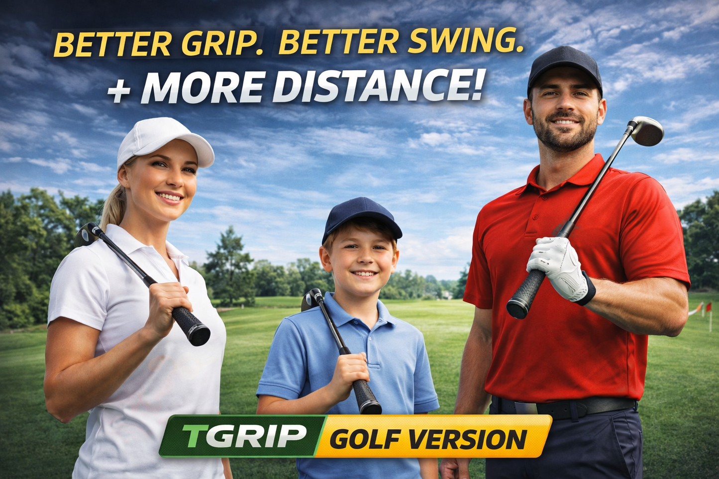 T-Grip Puts the club in the finger tips for all ages and abilities.